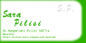 sara pilisi business card